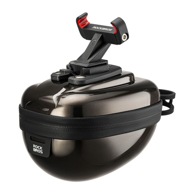 Çantë biçiklete Rockbros Saddle Bag, guaskë e fortë, 0.4L, vjollcë