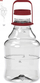 Demijon plastik Unbreakable, 10L, me dorezë, transparent