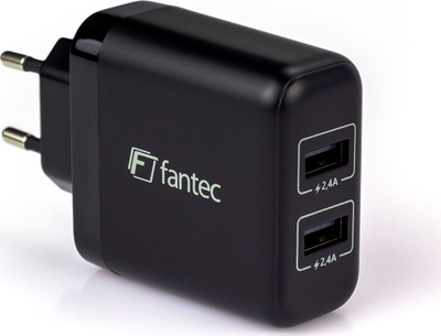 Karikues muri FANTEC SC-A224, 24W, 2x USB QC, i bardhë