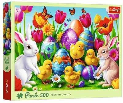 Puzzle Trefl Easter Meadow, 500 copa, 48 x 34 cm, shumëngjyrësh