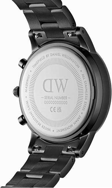 Orë për meshkuj Daniel Wellington Iconic Chronograph, e zezë