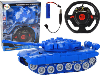 Tank me telekomandë Leantoys, R/C 1:18, me drita e zë, blu