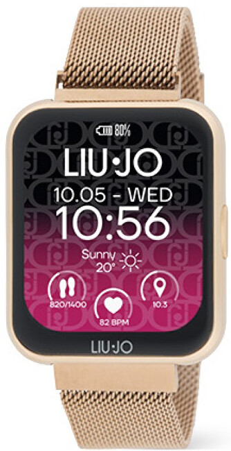 Smartwatch Liu Jo Voice Slim SWLJ193, 44mm, rrip çeliku, rozë