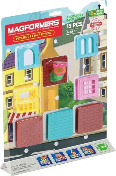 Aksesori për blloqet magnetike Magformers Lamp 798008, me dritë, shumëngjyrëshe