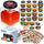 Set kavanozash për erëza Vilde, 24x100 ml, 90 etiketa, kapak i zi