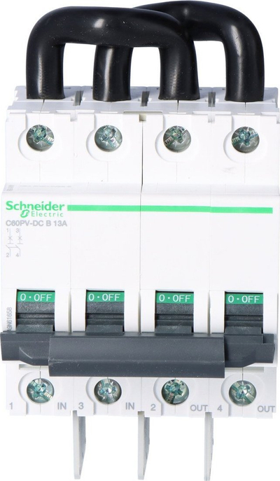Ndërprerës qarku Schneider Electric C120 A9N, 2 pole, 13A, 800V DC, i bardhë