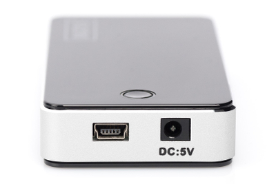 USB разводник Дигитус USB 2.0, 7 порти, 480 Mbps, црн