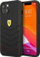 Kuti telefoni Ferrari Off Track Quilted për iPhone 13 Mini, lëkurë, e zezë