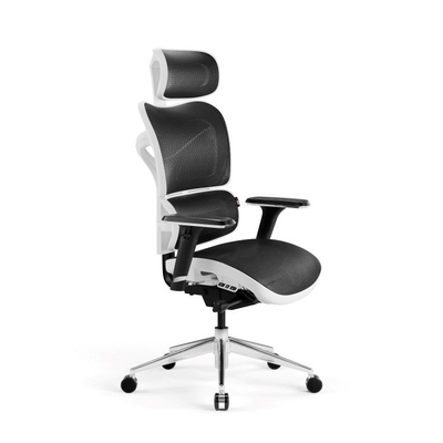 Karrige zyre Diablo Chairs V-Commander, ergonomike, rrjetë, bardh e zi