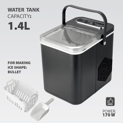 Prodhues akulli Maestro MR-820, 10-12 kg në ditë, 170W, i zi