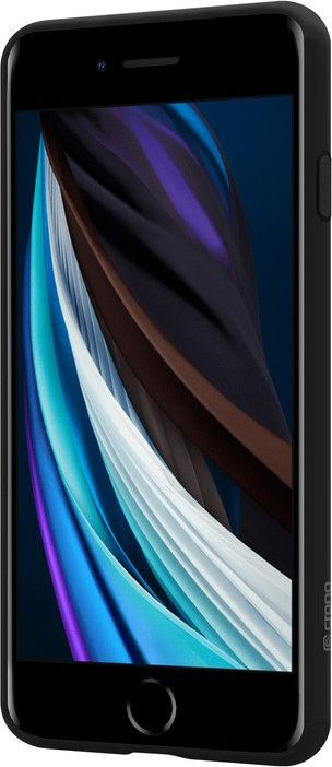 Kapak telefoni Crong Color Cover për iPhone SE 2020 8 7, silikon, i zi