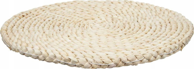 Nënpjatë Kinvara rrumbullake, 25cm, e thurur bar deti, bezhë