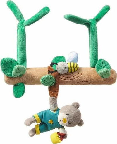 Lodër edukative varëse karroce BabyOno Teddy Gardener, me hark, shumëngjyrëshe