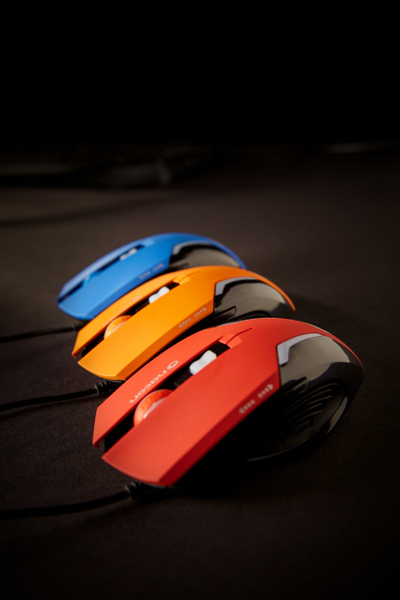 Mouse Nacon GM-105, 2400 DPI, 6 butona, blu