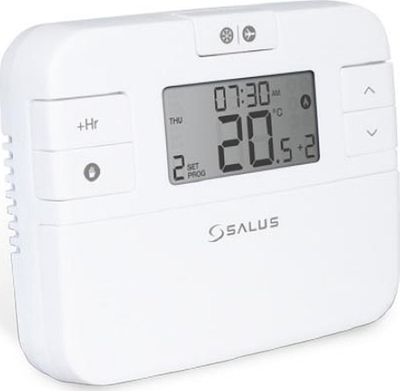 Termostat dhome Salus RT510+, dixhital, i programueshëm 7 ditë, i bardhë