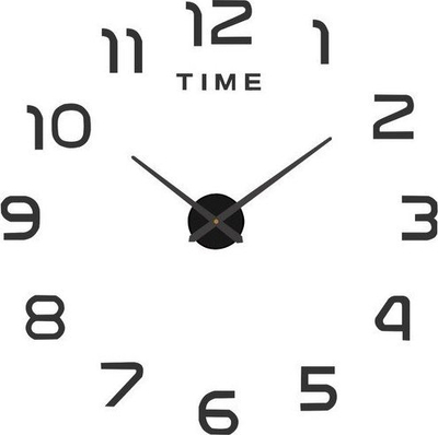 Orë murale Loft DIY Wall Clock, diametër 60 130 cm, e zezë