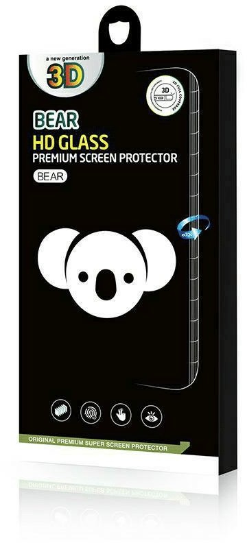 Xham mbrojtës Bear HD Glass Premium për Apple iPhone 12 12 Pro, 9H, 0.33mm, me kornizë të zezë