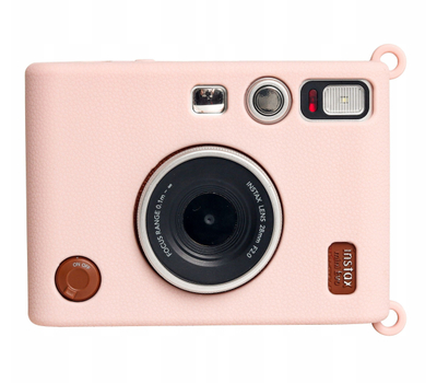 Mbulese silikoni për aparatin FujiFilm Instax Mini Evo, mbrojtëse, rozë
