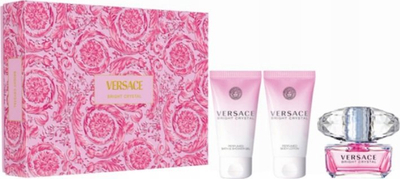 Set parfumi Versace Bright Crystal, EDT 50 ml, locion trupi 50 ml, xhel dushi 50 ml, rozë