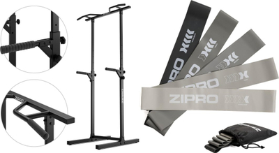 Set palestrë Zipro, dip bar i pavarur, shufër tërheqëse, litar kërcimi