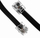 Телефонски кабел Divers, RJ11 M до RJ11 M, 4 жици, 15 m, црн