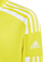 Bluzë sportive për kalamoj Adidas Squadra 21 Jr GP6468, Aeroready, me zinxhir gjysmë të gjatë, e verdhë