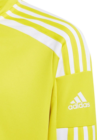 Bluzë sportive për kalamoj Adidas Squadra 21 Jr GP6468, Aeroready, me zinxhir gjysmë të gjatë, e verdhë
