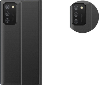 Kapak telefoni Clear View New Sleep Case për Samsung Galaxy A03s, me kapak dhe me këmbë mbajtëse, rozë