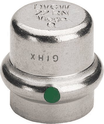 Kapak mbyllës për tuba Viega Sanpress Inox, 18 mm, çelik inox