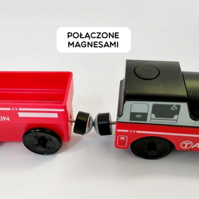 Lodër lokomotivë elektrike me magnet Woopie