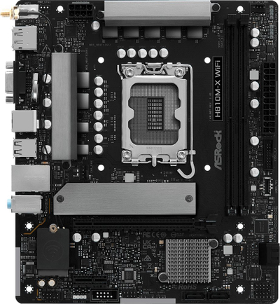 Pllakë amë Asrock H810M-X WiFi, Micro-ATX, DDR5, e zezë