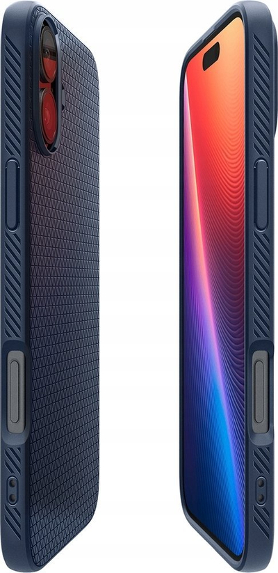 Kapak telefoni Spigen Liquid Air për iPhone 16 Plus, mbrojtje ushtarake, blu navy
