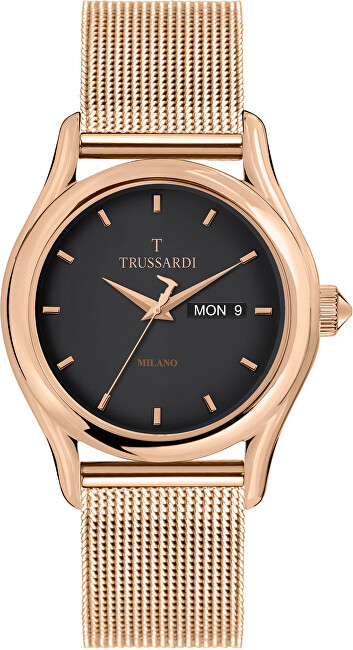 Orë dore për meshkuj Trussardi T-Light R2453127011, e artë/rozë