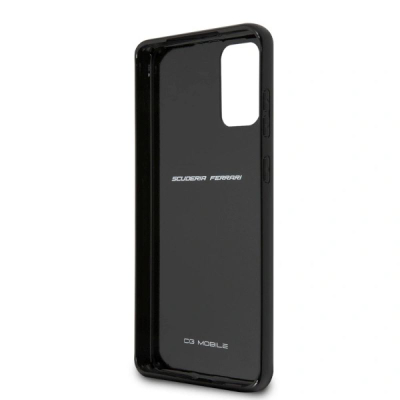 Kapak telefoni Ferrari Off Track për Samsung Galaxy S20 Plus, karbon, i zi