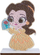 Figurinë druri Crystal Art Buddies Disney Princess Belle, 11cm, set diamond painting, shumëngjyrëshe