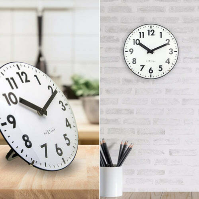 NeXtime Duomo Mini Ѕиден и Работен Часовник, 20 cm, Црн