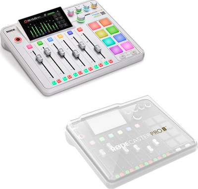 Mikser audio RODE RODECaster Pro II, studio e vogël podcast, e bardhë