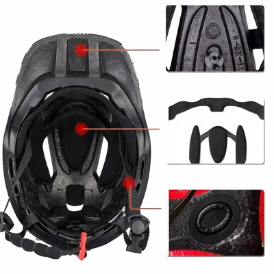 Kaskë biçiklete për kalamoj Rockbros TT-32SBPP-S, 48-53 cm, vjollcë me rozë