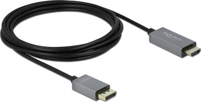 Kabllo DeLOCK Active DisplayPort në HDMI 1.4, 4K 60 Hz, 3 m, e zezë