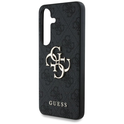Kapak telefoni Guess GUHCS25S4GMGGR për Samsung S25, PU, logo e madhe, i zi