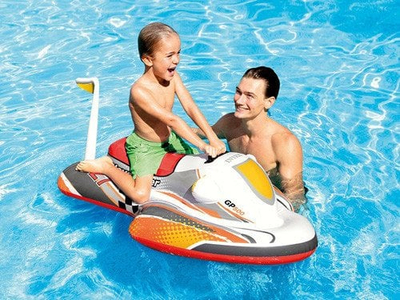 Lодрa за пливање Intex Scooter 57520NP, надувлив душек, 117x77 cm, повеќебојна