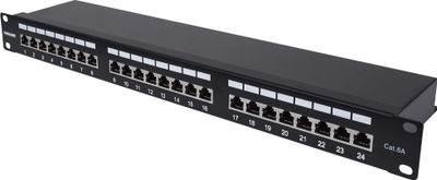 Patch panel Intellinet Cat6a FTP, 24 porta, 1U, i zi