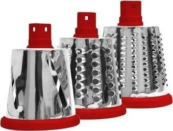 Prerëse dore Nutri Slicer Mediashop, me 3 tuba inoksi, e kuqe