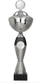 Kupë trofe metalike 8347/DP, 35cm, diametër 10cm, argjend me të zezë