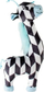 Lodër pelushi për qen duvoplus Plush Giraffe Retro, me fishkëllimë, bardh e zi
