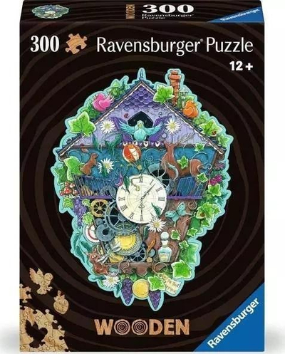 Puzzle druri Ravensburger Cuckoo Clock, 300 pjesë, shumëngjyrësh