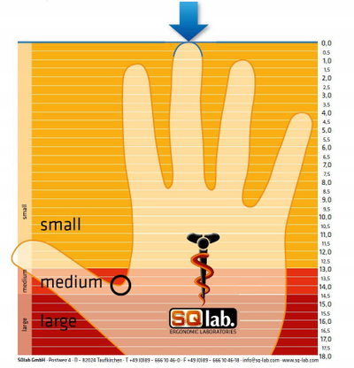Doreza biçiklete SQlab 702 Small, ergonomike, 137mm, të zeza