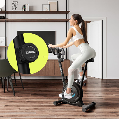 Biçikletë stërvitore Zipro One S Gold, sistem magnetik, kompakte, e zezë