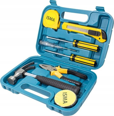Set veglash Isma, 9 pjesë, kaçavida dhe pince, multingjyrësh