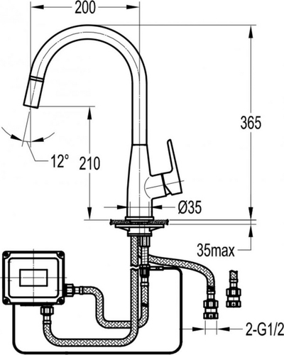 Rubinet kuzhine KFA Tauri (6723-915-00), krom